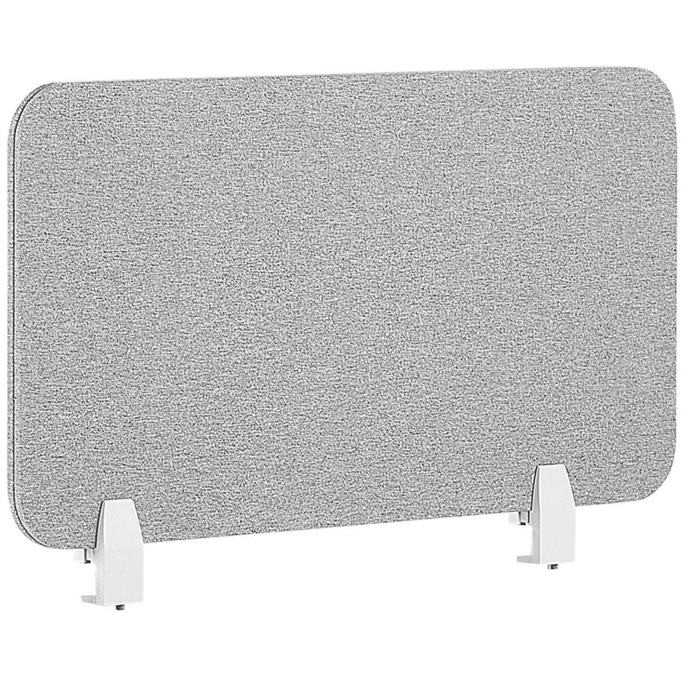 Beliani Prepážka na pracovný stôl 80 x 40 cm svetlosivá WALLY